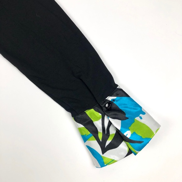 Cache Printed Blouse Layered Sweater Combo Top - Picture 6 of 8